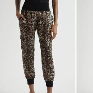 Cinq Á Sept 5à7 Leopard Giles Cargo Joggers Black/Sahara Medium